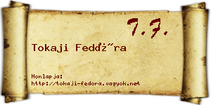 Tokaji Fedóra névjegykártya